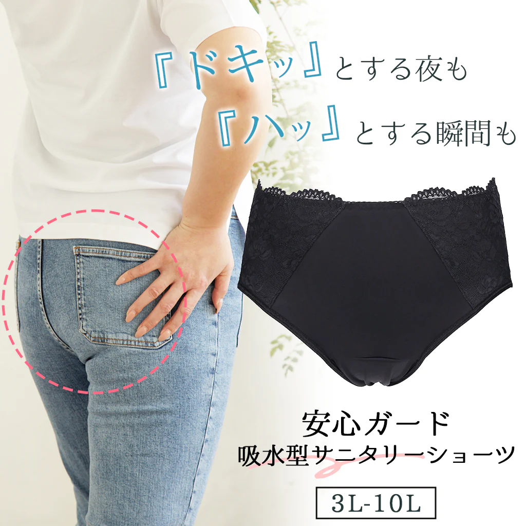 【3L～10L】 吸水型サニタリーショーツ