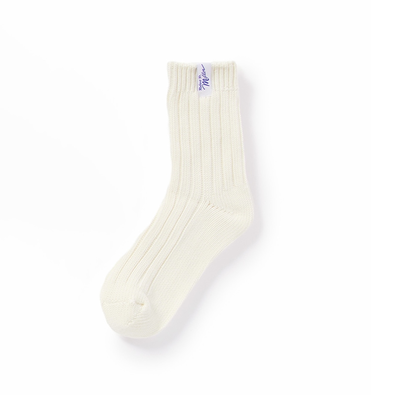 Low-gauge rib socks 23-25cm